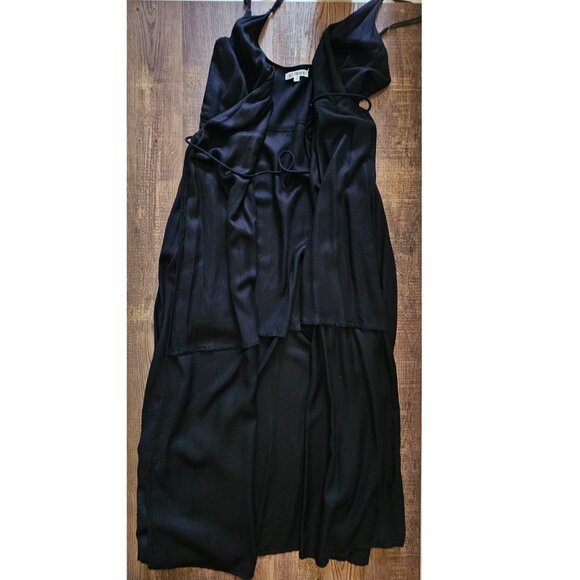 Ali Golden Wrap Tank Maxi Dress Small Black - Picture 7 of 11